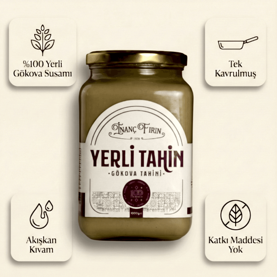 Yerli Tahin 1 Kg - Gökova Susamından Taş Değirmen Üretimi - Katkısız