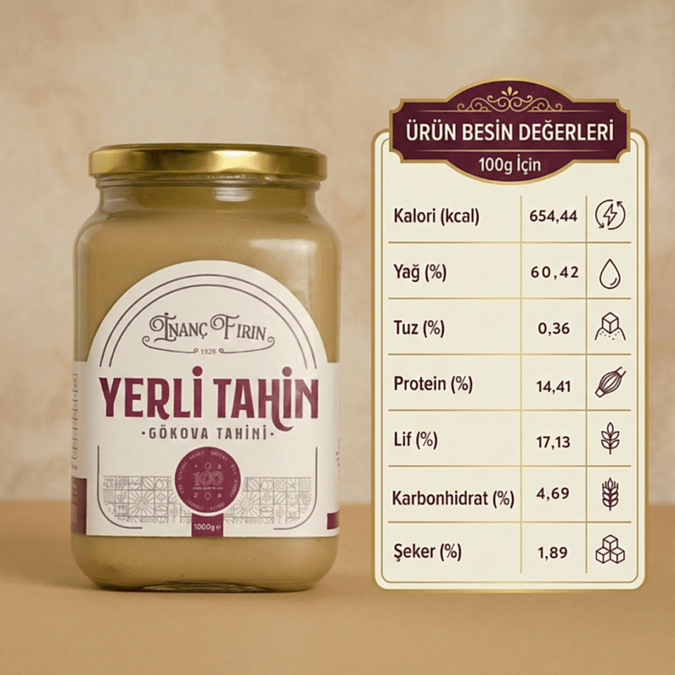 Yerli Tahin 1 Kg - Gökova Susamından Taş Değirmen Üretimi - Katkısız