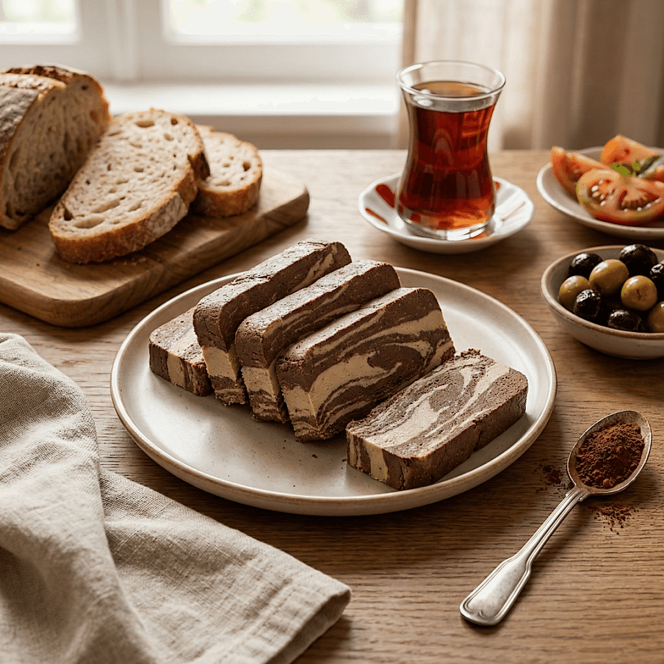 Kakaolu Tahin Helvası 1 Kg - Doğal Kakao ve Yerli Tahin Lezzeti