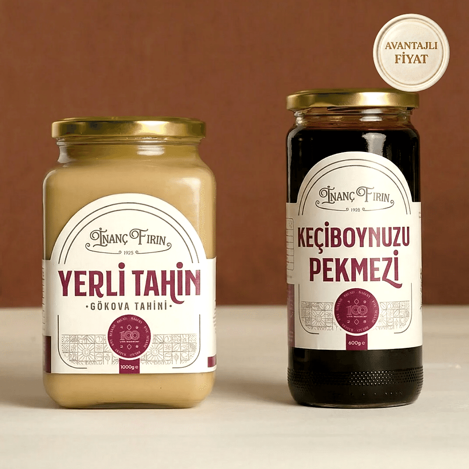 1 Kg Yerli Tahin & 600 gr Keçi Boynuzu Pekmezi