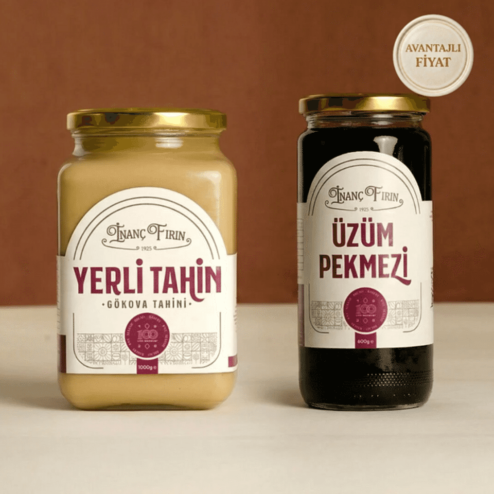 Geleneksel Lezzet İkilisi - 1 Kg Yerli Tahin & 600 gr Üzüm Pekmezi