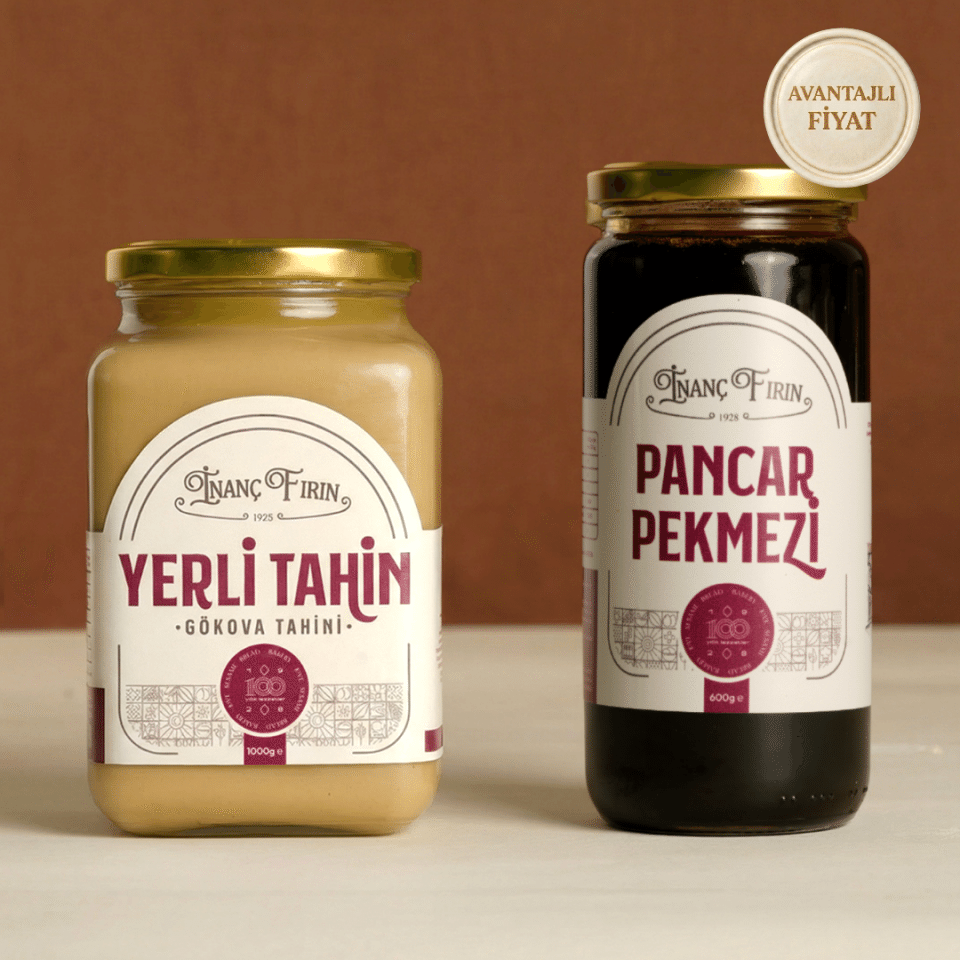 Yöresel Kahvaltı Paketi: 1 Kg Yerli Tahin & 600 gr Pancar Pekmezi