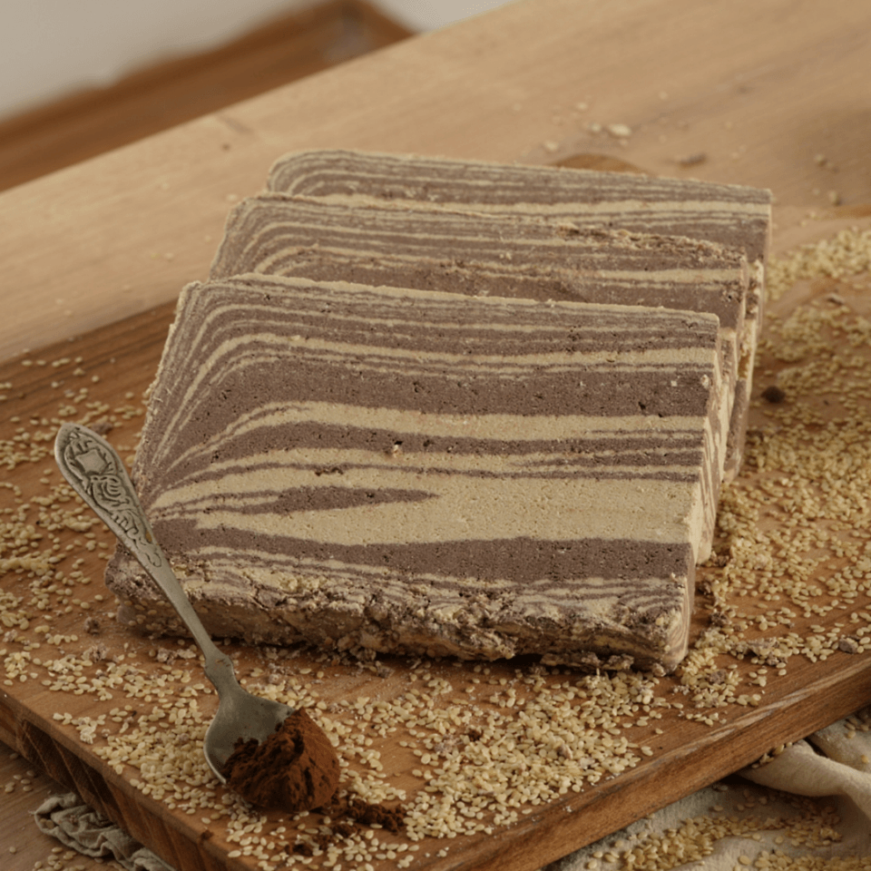 Kakaolu Tahin Helvası 500 gr - Yoğun Kakao Aromalı & Yerli Tahinli