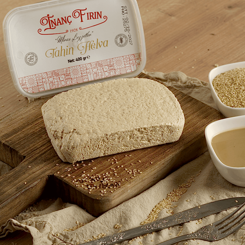 Şeker İlavesiz Sade Tahin Helvası 400 gr - Hurma Suyu ile Tatlandırılmış