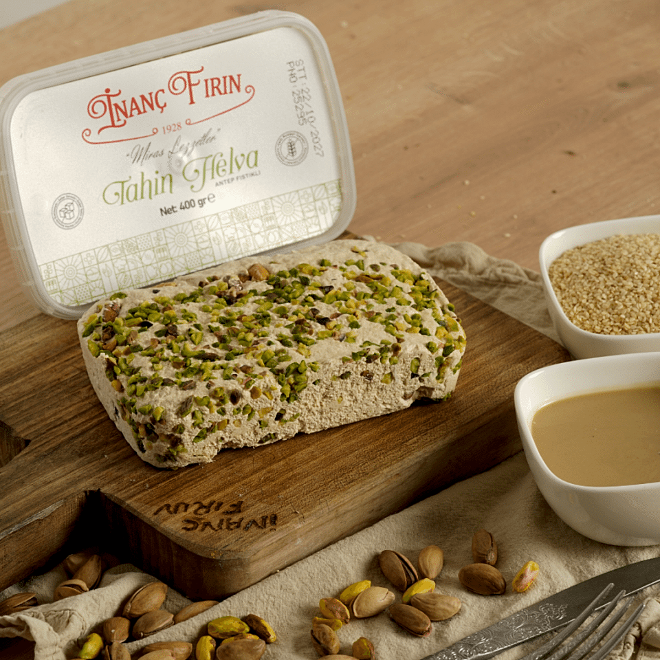 Şeker İlavesiz Fıstıklı Tahin Helvası 400 gr - Hurma Suyu & Bol Fıstık