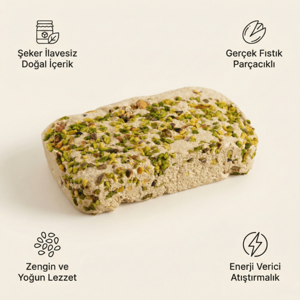 Şeker İlavesiz Fıstıklı Helva 3'lü Set -  (3 x 400 gr)
