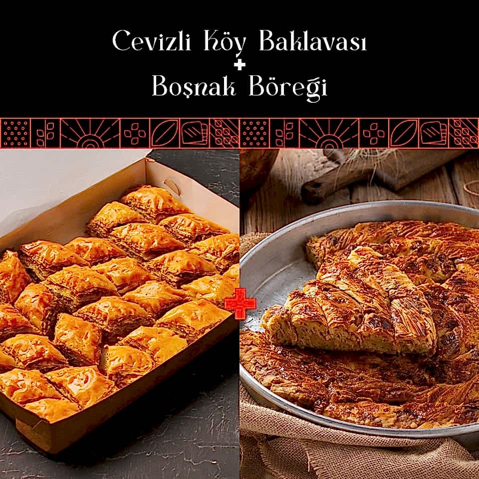 Cevizli Köy Baklavası 1 kg + Boşnak Böreği 1 kg
