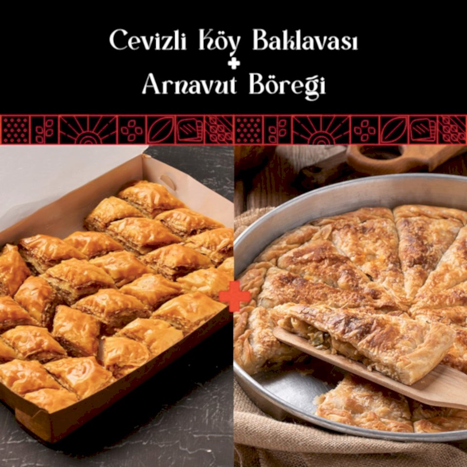 Cevizli Köy Baklavası 1 kg + Arnavut Böreği 1 kg