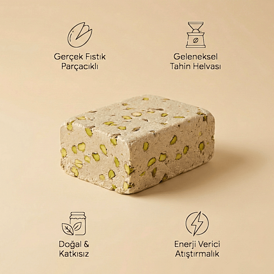 3'lü Helva Fırsat Paketi: Sade, Kakaolu ve Fıstıklı Tahin Helvası (3 x 1 Kg)