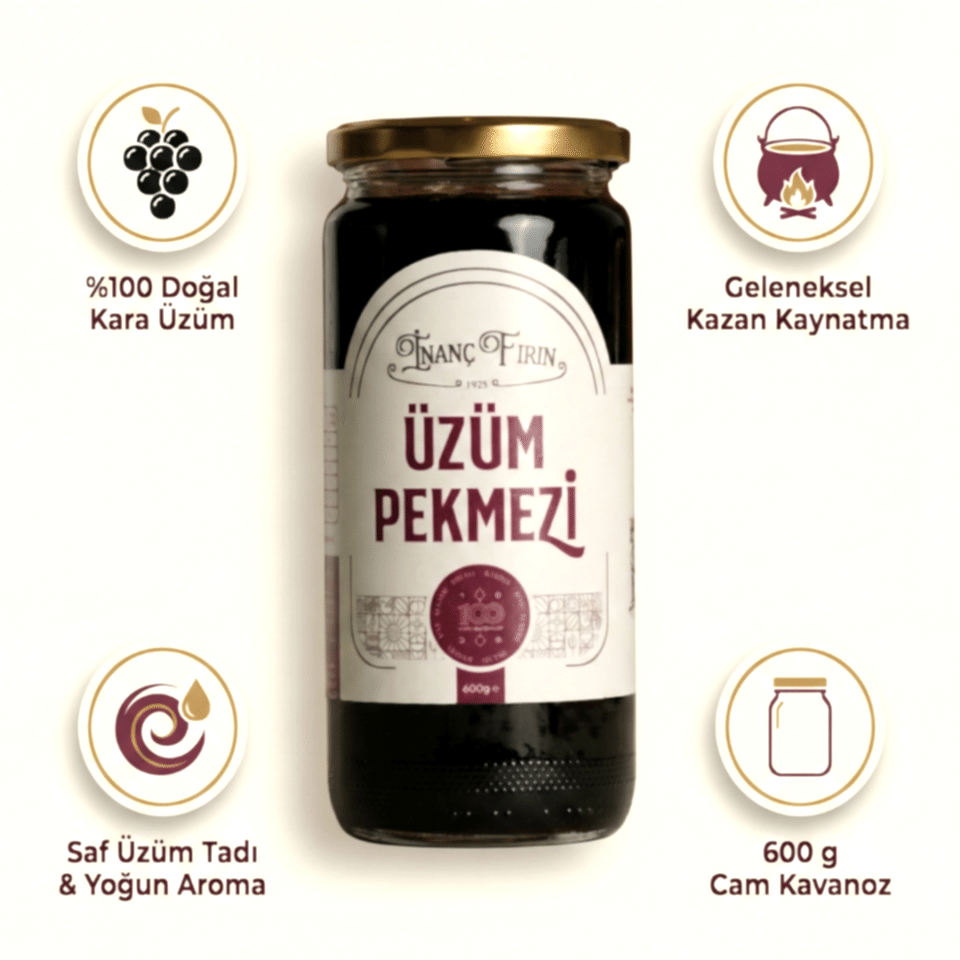 4'lü Pekmez Tadım Seti: Dut, Üzüm, Pancar, Keçiboynuzu - 4 x 600 gr