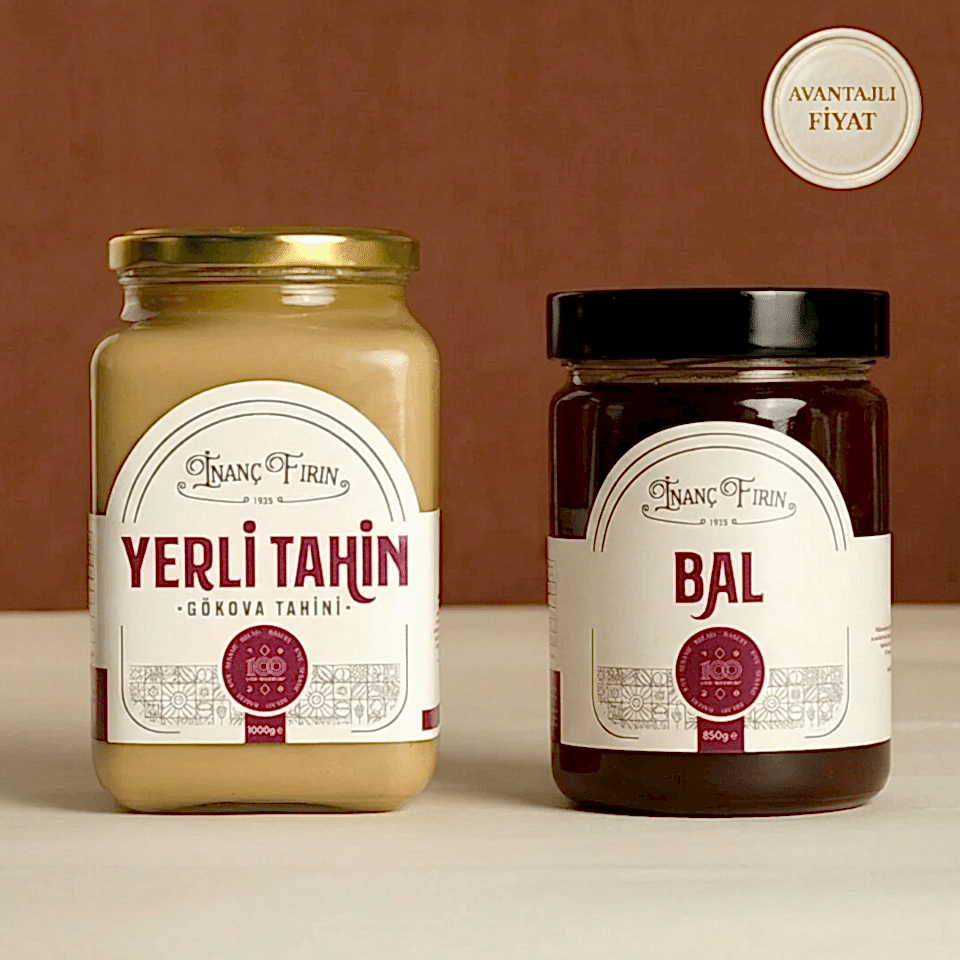 Yerli Tahin (1 Kg) ve Süzme Çam Balı (850 gr)